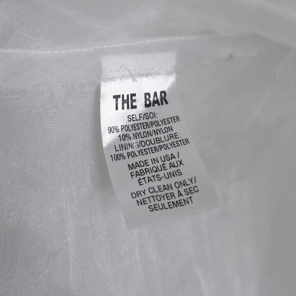 The Bar Kennedy Mini Dress Swiss Dot Blanc White Sheer Babydoll Tulle Size 00 - Picture 12 of 16